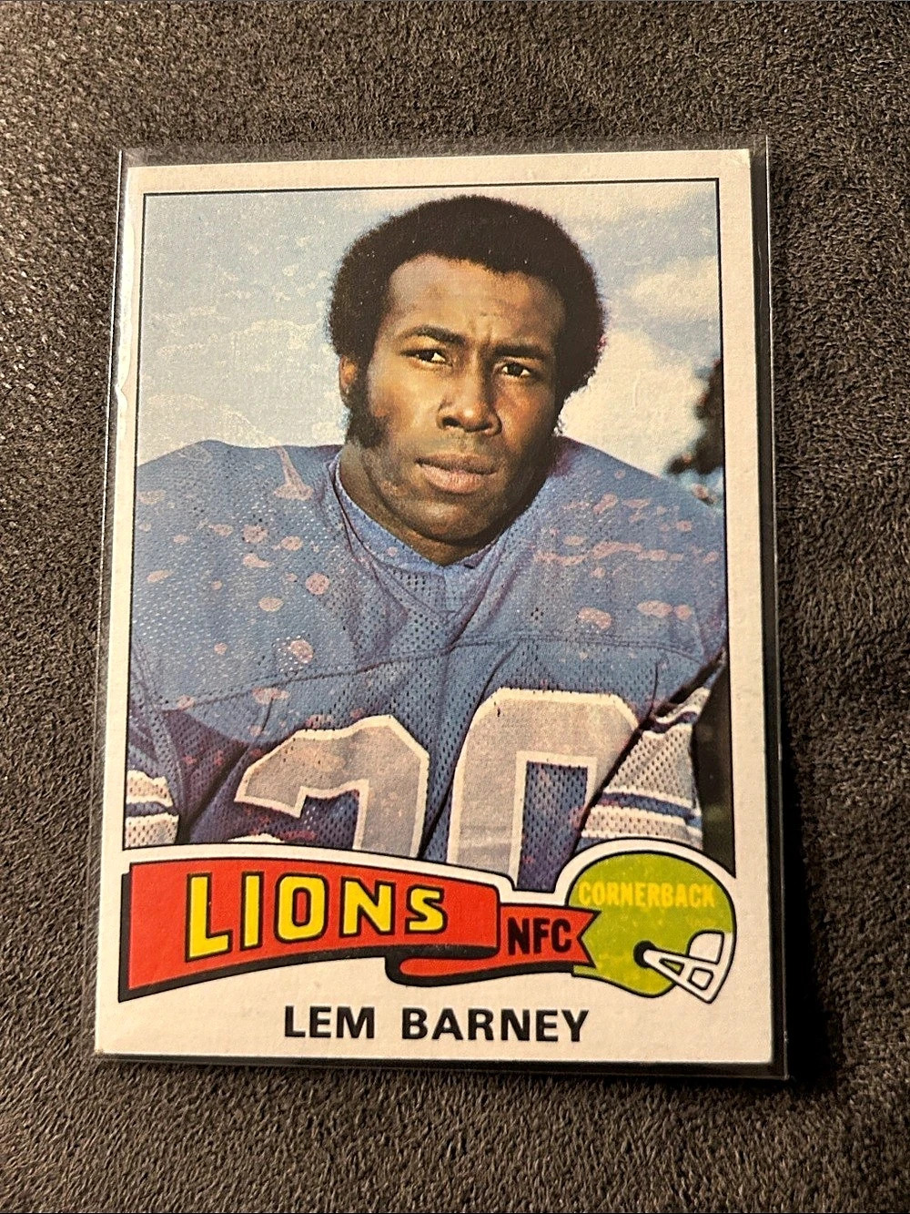 1975 Topps Lem Barney #365 Detroit Lions